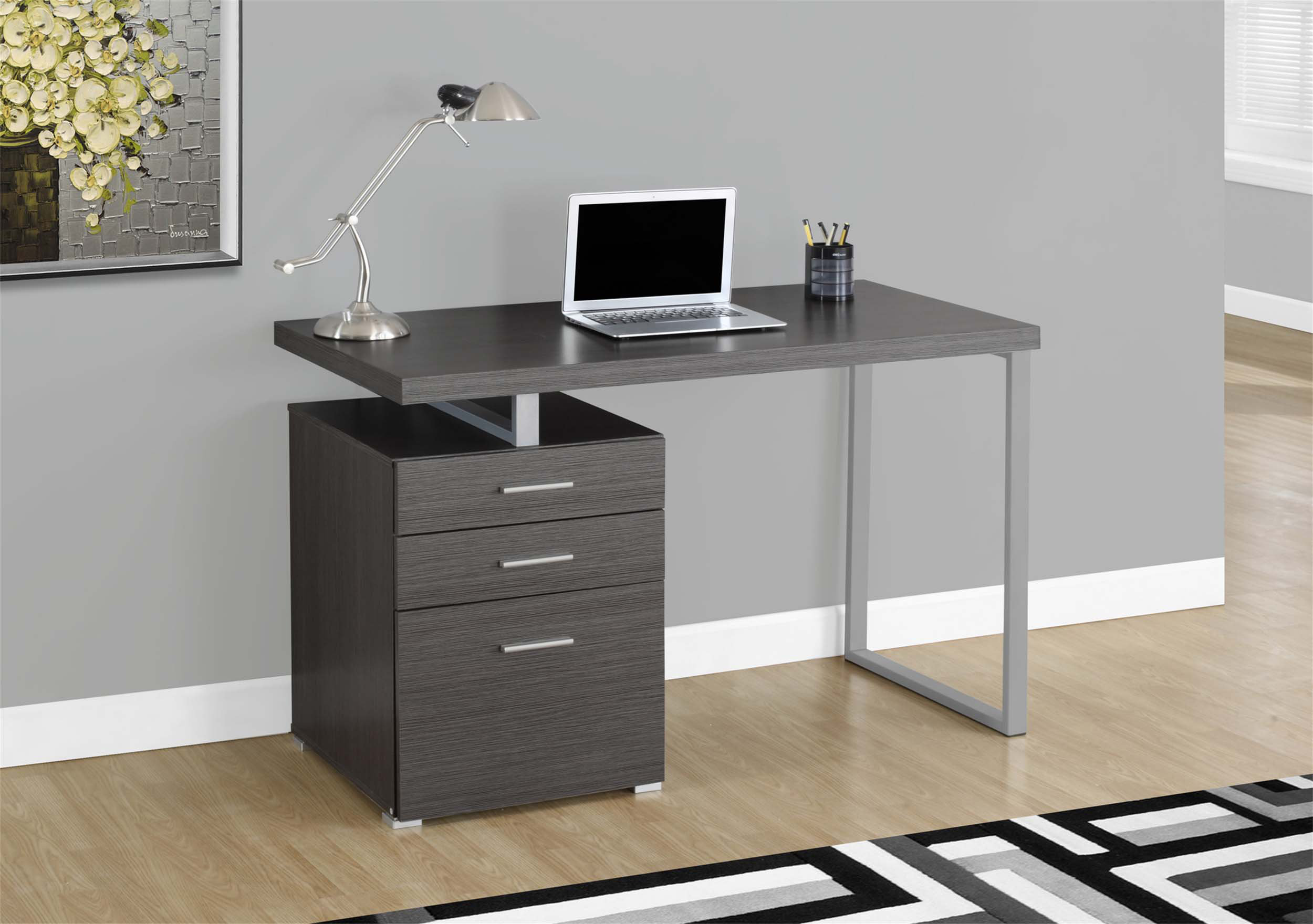 Latitude Run® Contemporary Reversible Computer Desk with Storage, 48 ...