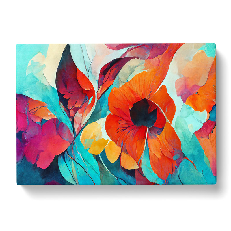 Floral Abstract Vol.6 - Wrapped Canvas, 35cm H x 50cm W x 3cm D