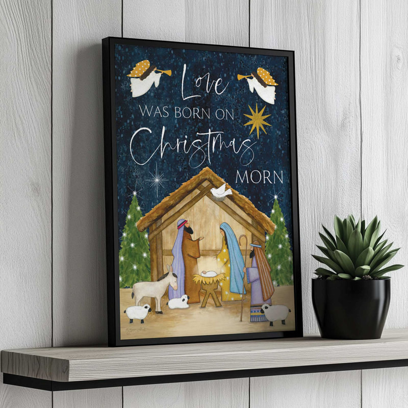 «On Christmas Morn» par Annie Lapoint, reproduction d'art, H 49,5 po x l 33,5 po, Blanc, Impression encadrée
