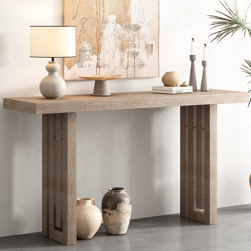 Console de vestibule moderne avec placage de chêne - crée une atmosphère accueillante