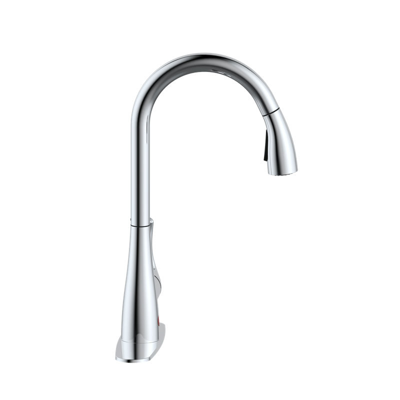 Westbrass Pull Down Spray Touch Kitchen Faucet, Polished Chrome