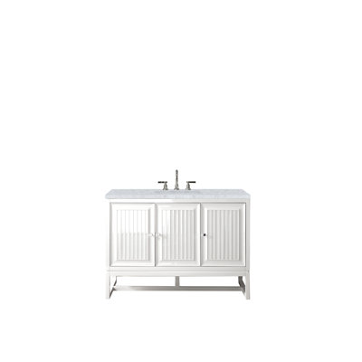 Athens 48'' Single Bathroom Vanity with Quartz Top