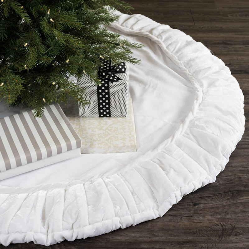 Plush Treeskirt, 60" W, White