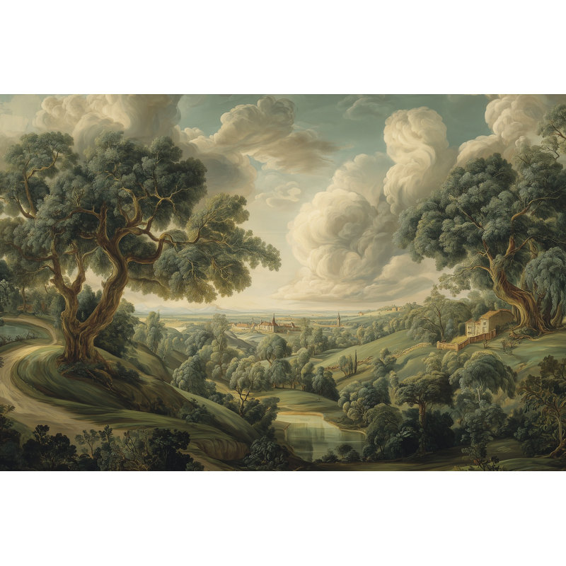 Papier peint nature classique Shades Of Green, 200 po x 120 po, Non tissé
