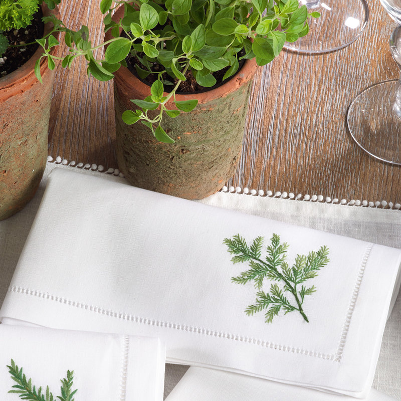 Villasenor Cotton Embroidered Square Napkin