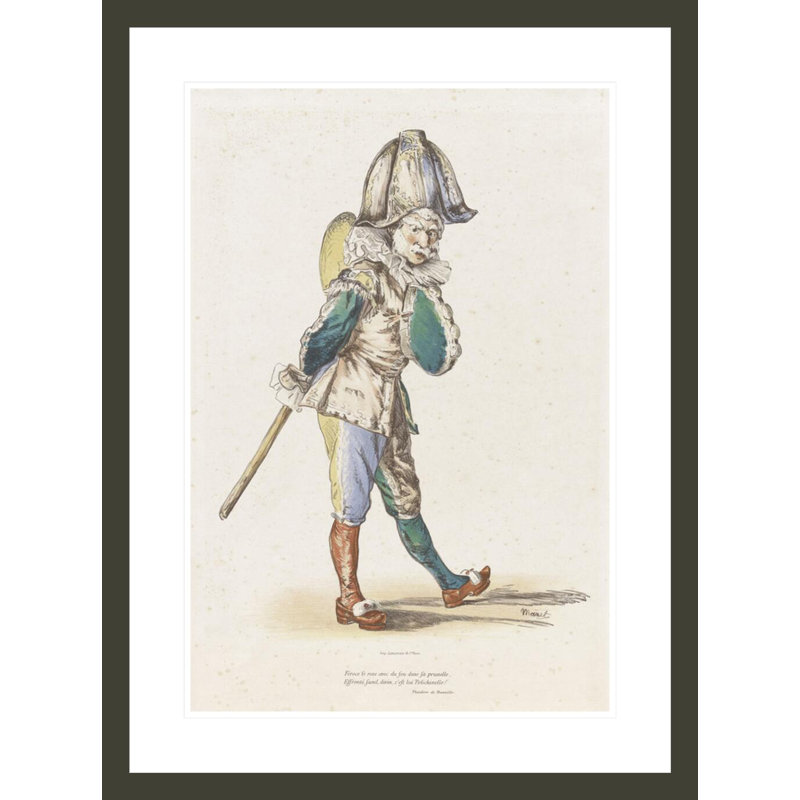 Polichinelle, Édouard Manet, impression giclée encadrée, H 29,5 po x l 21,97 po