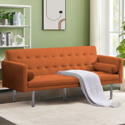 Hollilouise 68.5'' Velvet Convertible Sofa