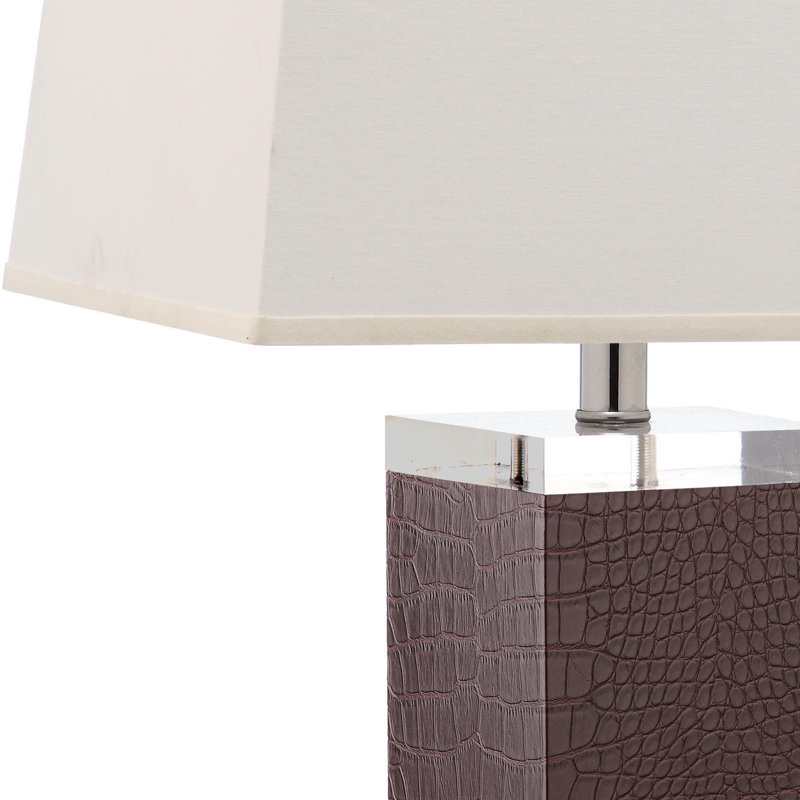 Beartree Fabric Table Lamp, Crocodile Brown