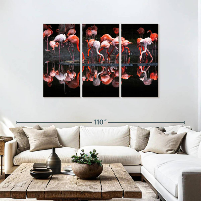 Flamingo Reflections, 48" H x 74" W