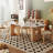 6 - Person Faux Marble Top Double Pedestal Dining Set-98206932