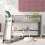 Lit mezzanine simple avec glissade et lit gris-1462048176-1462048179