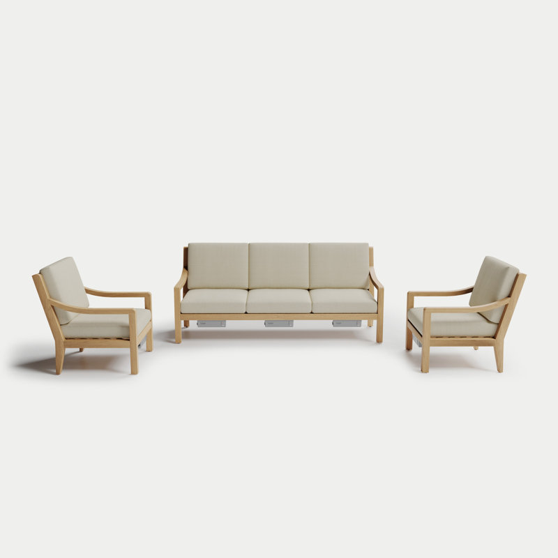 Solerno Heated Sofa Set, Eggshell