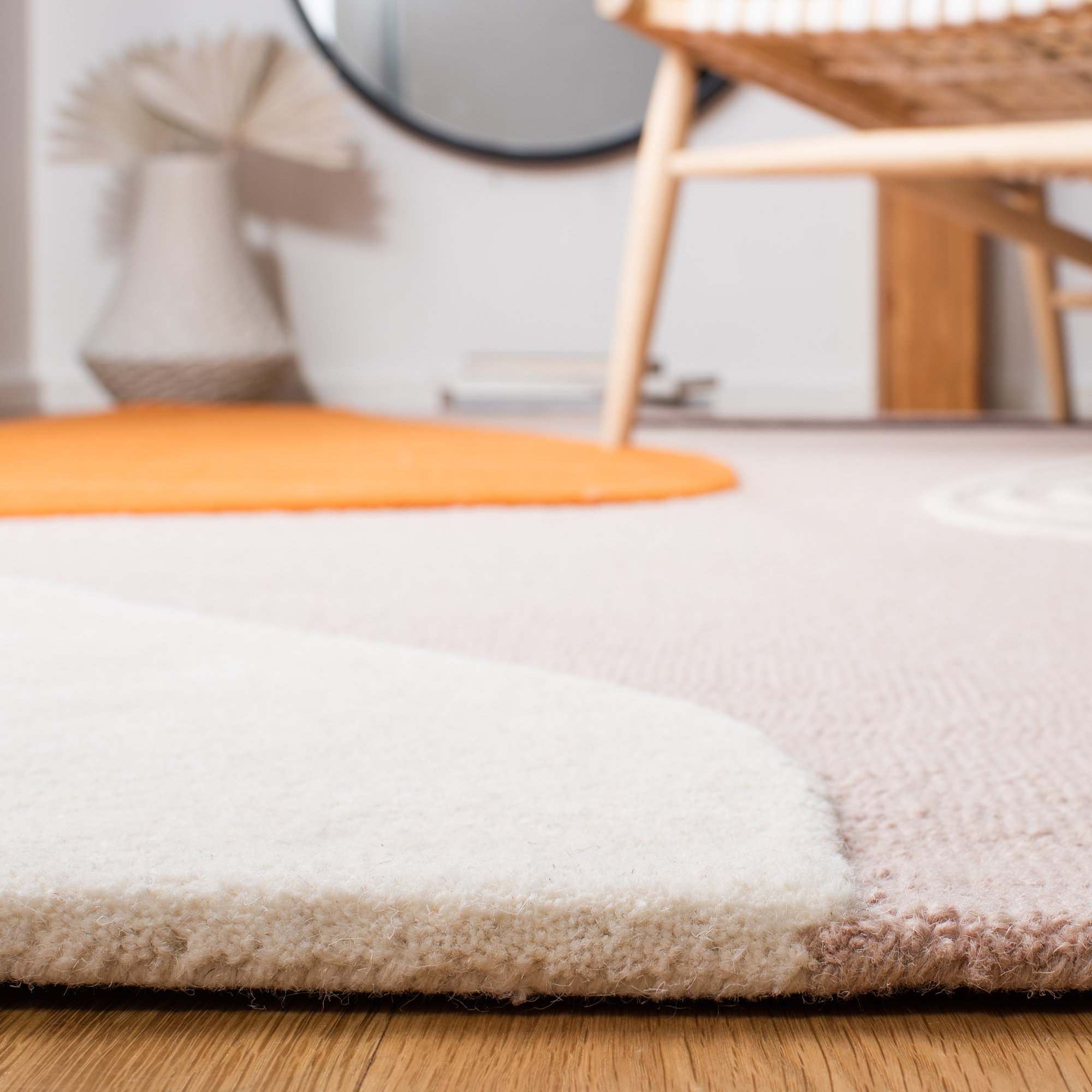 Felipe Handmade Wool Rug, Square 4'