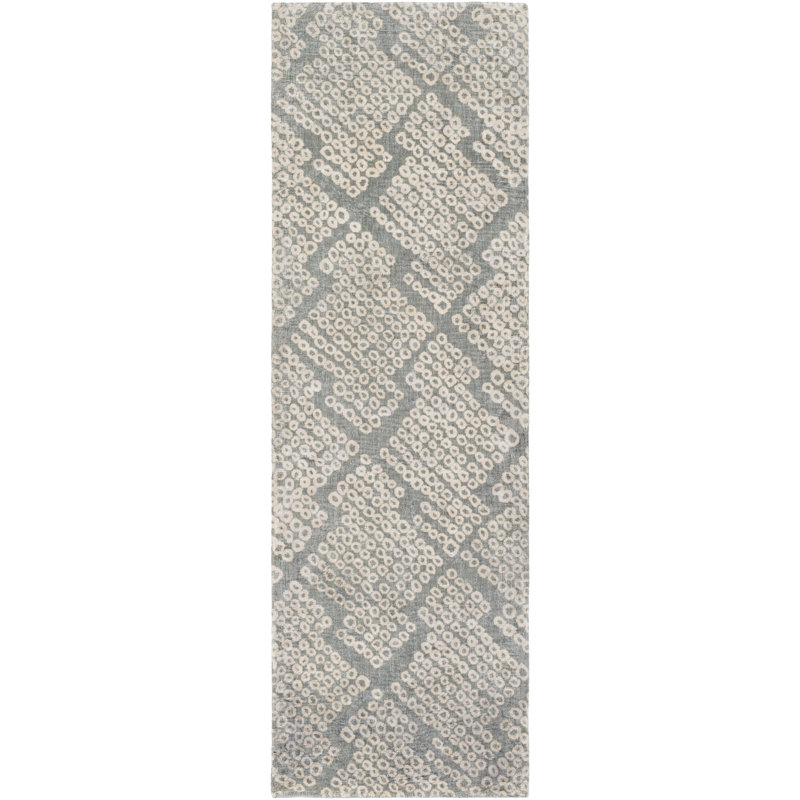 Villa Court Viscose Geometric Indoor Rug, Runner 2'6" x 8'