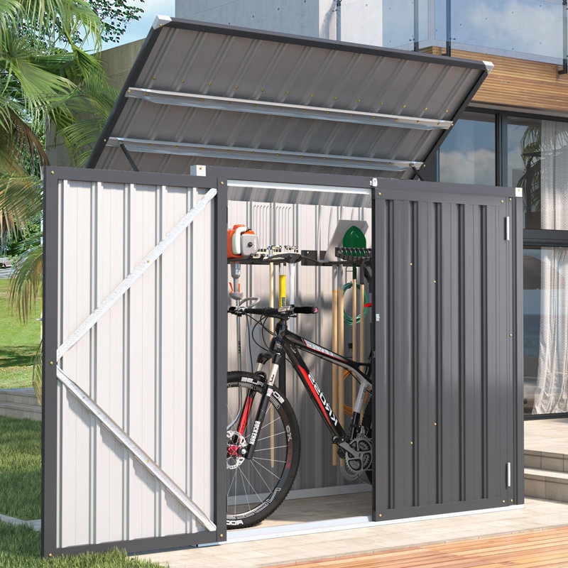 Remise extérieure pour vélo, Gris