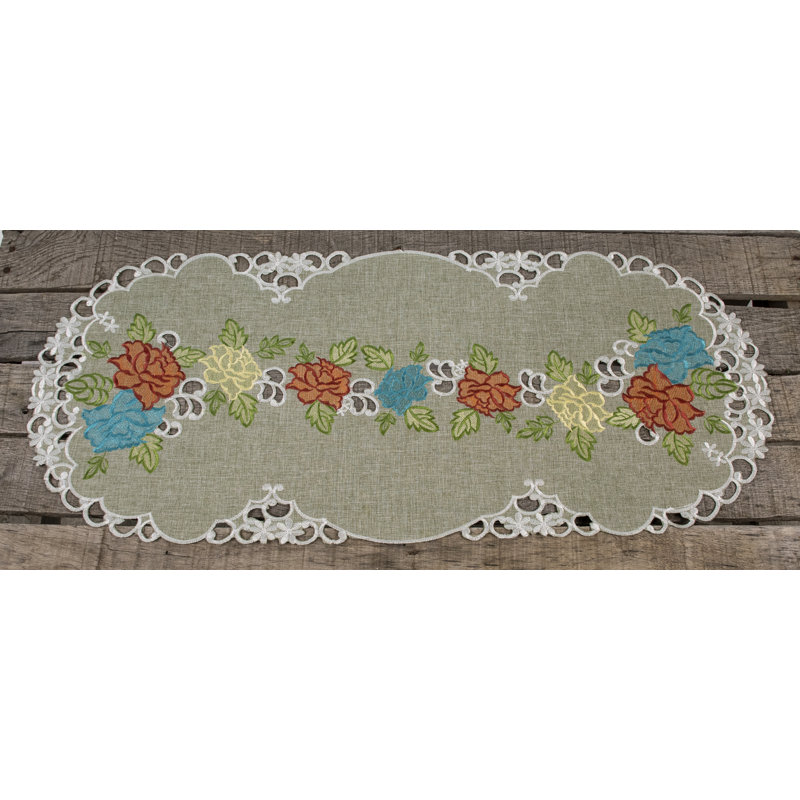 Chemin de table Dorsha Southwest Rose (14 po x 27 po), 34 po x 15 po