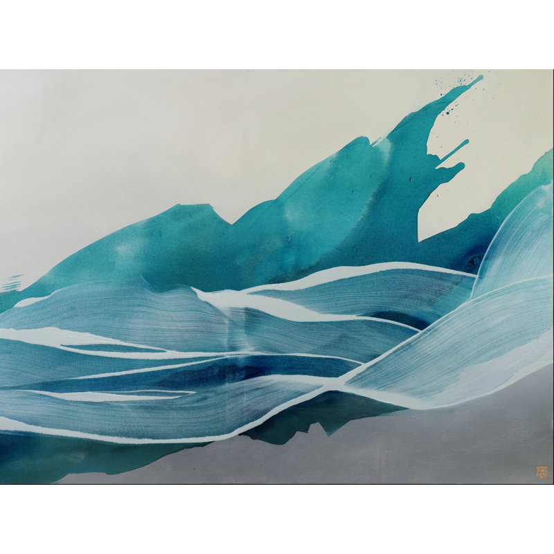 Novi Lim " Synchronicity " by Novi Lim, Black Framed Canvas, 25" H x 33" W x 2" D