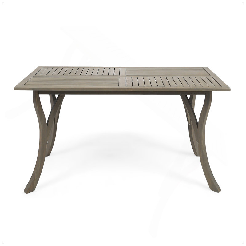 ECTANGULAR WOOD TABLE, Gray