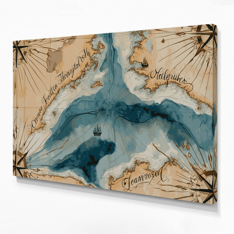 Art nautique sur toile, H 11 po x l 14 po