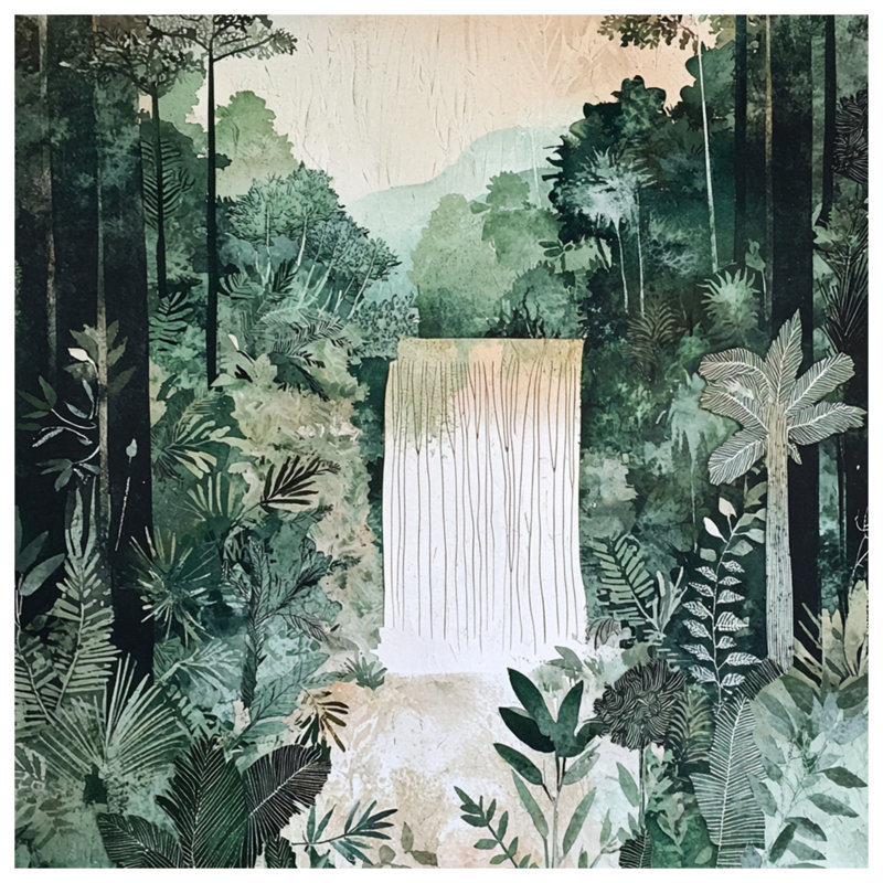 Rideaux de douche Dense Forest, 70in W x 93in H