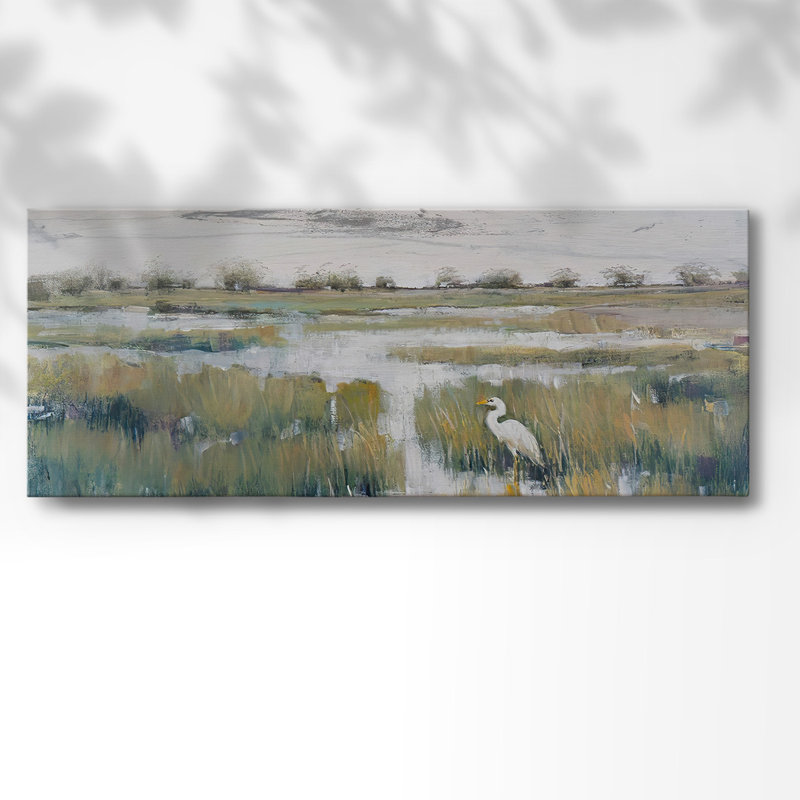 Vue des marais VI, H 8 po x l 20 po x P 1,5 po