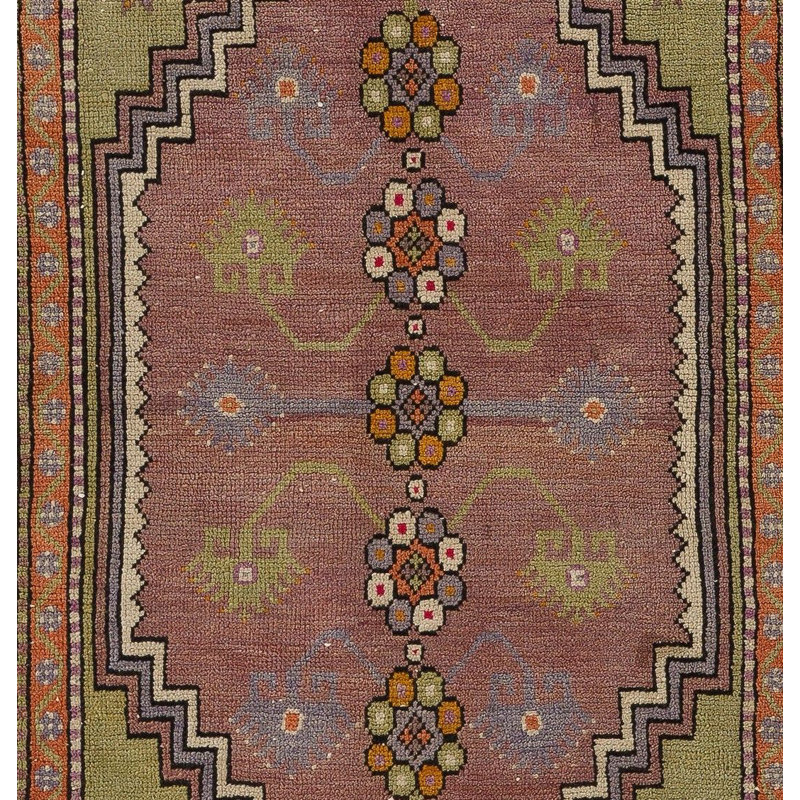 Tapis turc vintage rétro Dazkiri Village, tapis oriental unique en son genre