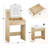 Makeup Vanity Desk With Stool, Mirror, and Light-1972180467