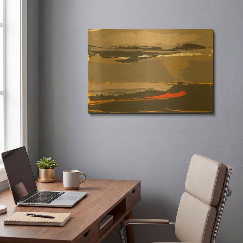 « Ceide Study II » de Grainne Dowling, tableau mural en métal doré, 61 x 41 cm, 24 po x 16 po