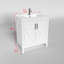 Ensemble de meuble-lavabo autoportant 30 po Amandie blanc mat avec plateau en céramique blanche-1737066742