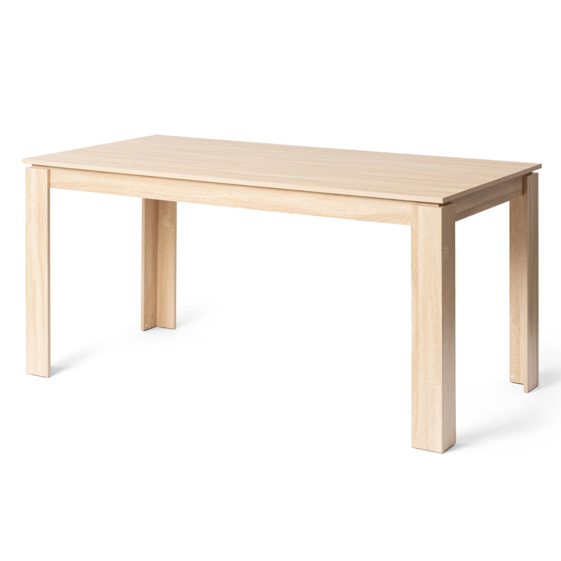 Elegant Rectangle Dining Table, Sturdy Kitchen Table, Oak, 29.50”H x 63”L x 31.50”W, Oak
