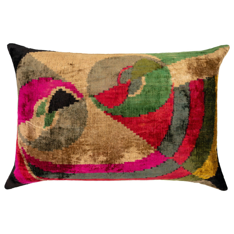 Abstract Velvet Throw Pillow