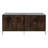 Bulwell 72" Mango Wood 4-Door Cabinet with 3D Pattern Door Facades Champaign Gold Metal Hardware & Base