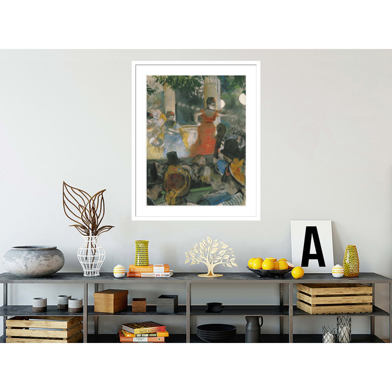 «Cafe concert at Les Ambadoreurs» par Edgar Degas, impression giclée encadrée, H 41,5 po x l 33,39 po