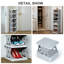 Range-chaussures pliable, étagère à chaussures verticale peu encombrante pour vestibule, porte d'entrée avant, chambre à coucher, aucun assemblage requis, conception empilable réglable