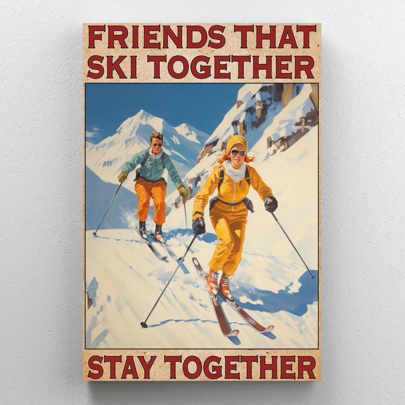 Aaishah amis qui skient ensemble, H 36 po x l 24 po x P 1,25 po