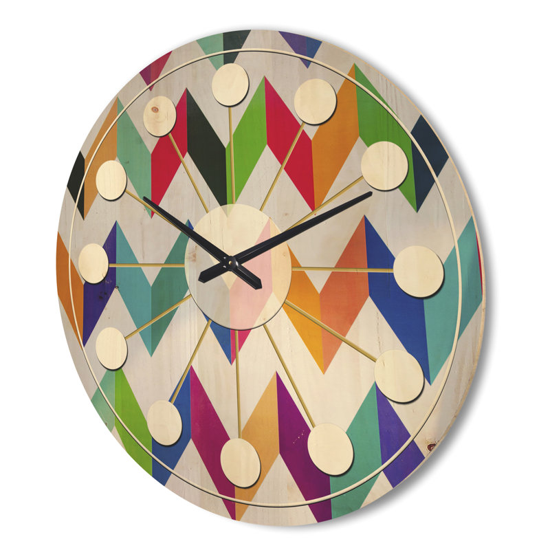 Horloge murale géométrique Retro Design III, Grand