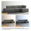 Ensemble de conversation modulaire rembourré en velours côtelé avec repose-pieds amovible Berlare-112377128