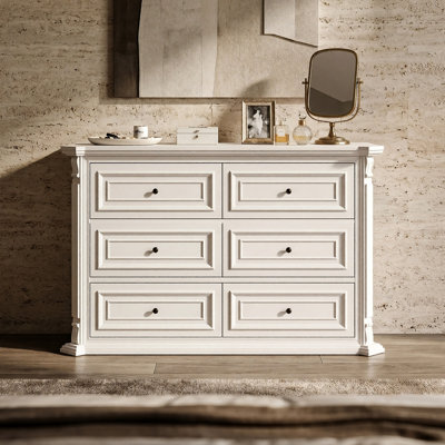 55.1'' W Classic 6-Drawer Dresser