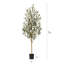 Olive artificielle Adcock avec tronc de bois véritable, plante d'olivier artificielle résistante aux rayons UV-2136049901
