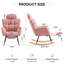 Fauteuil oscillant rembourré Myroslava-110480298