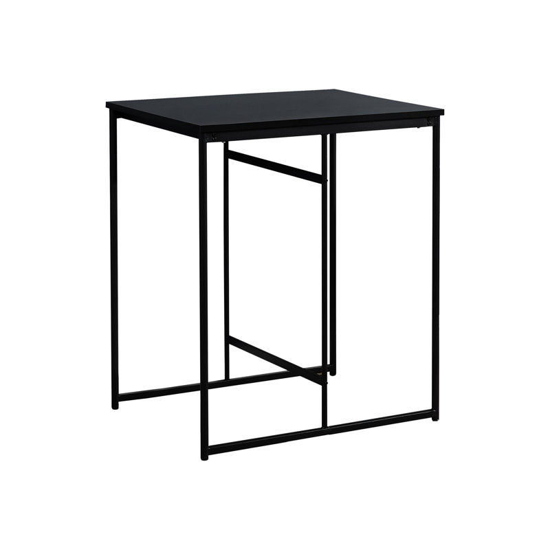 Table de cuisine rectangulaire à hauteur de comptoir 32 po, stratifié noir, superbe meuble moderne