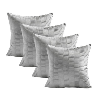 Velvet Pleated Throw Pillow Cover