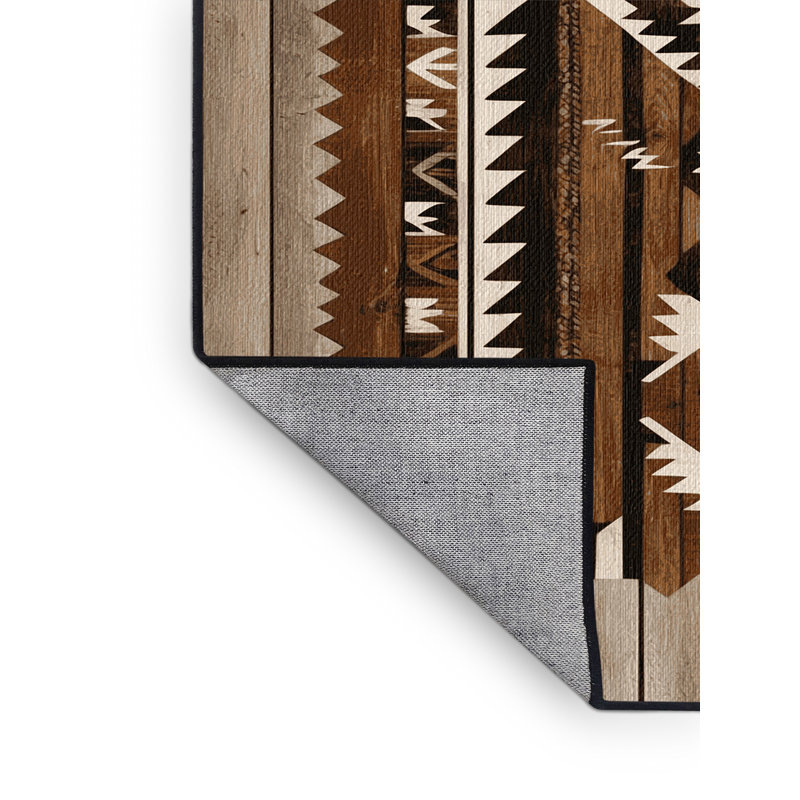  Tapis lavable en bois de grange, Rectangulaire 3 pi x 5 pi