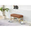 Banc de rangement rembourré pour chaussures avec siège rembourré, banc de bout avec tablette ouverte et pieds en métal pour le vestibule-1111252866