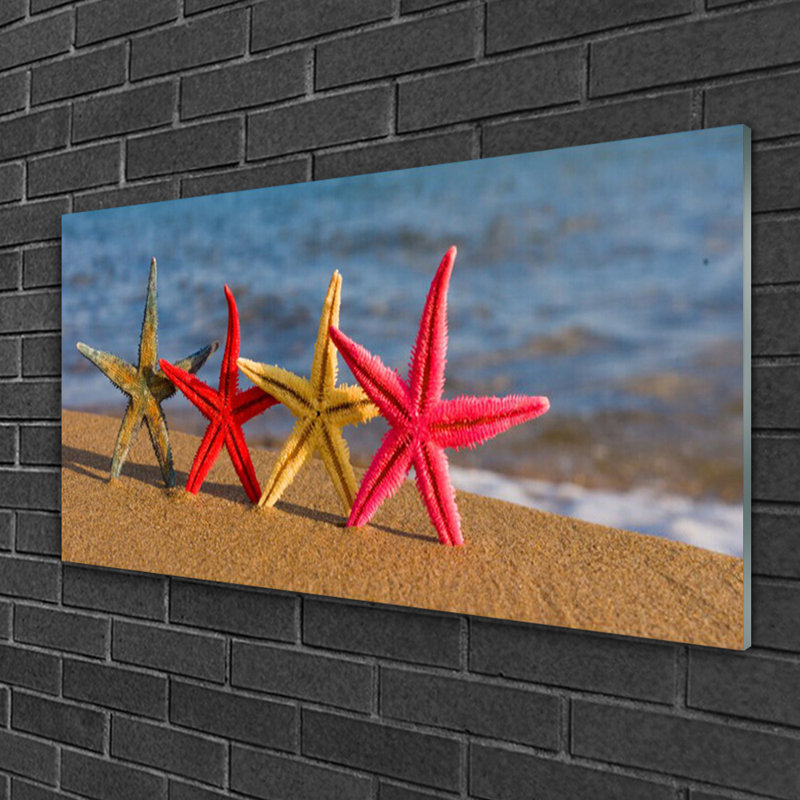 Art Beach Starfish - No Frame Print on Glass