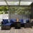 8 Pieces Patio Furniture Set With Fire Pit Table, Includes Splashproof Anti-Slip Cushions - Perfect For Outdoor, Deck, Garden, Poolside-504670380
