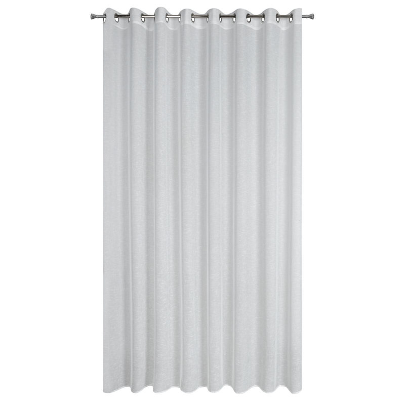 Karragh Sheer Curtain Single Panel, White, 250cm H x 300cm W
