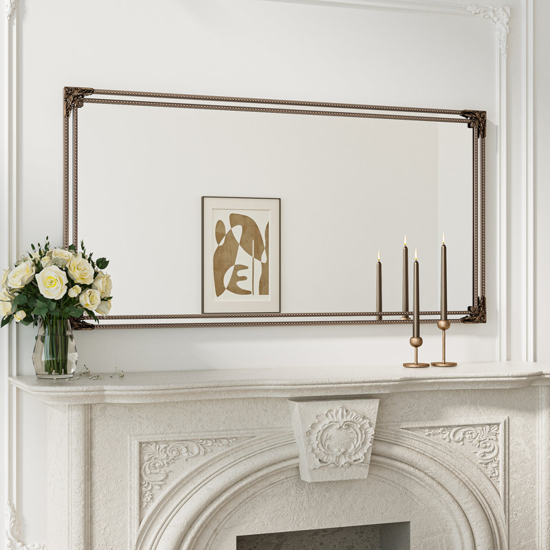Iron Rectangle Mirror, Antique Gold, 152.4cm x 76.2cm