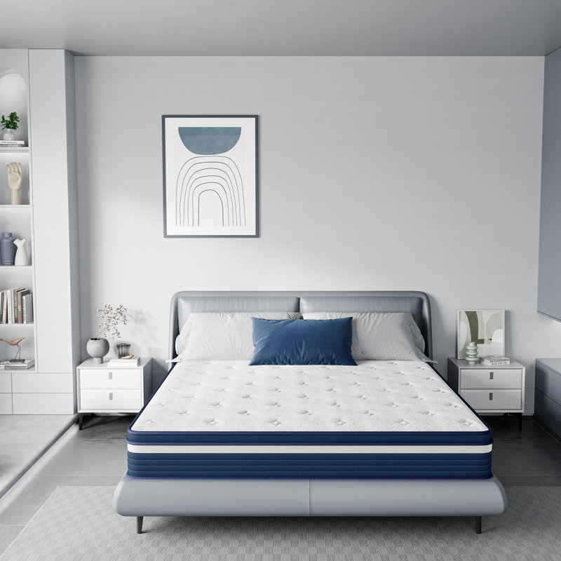 Roseta 8" Medium Cooling Gel Memory Foam Hybrid Mattresses in a Box with CertiPUR-US Certified Foam, Queen