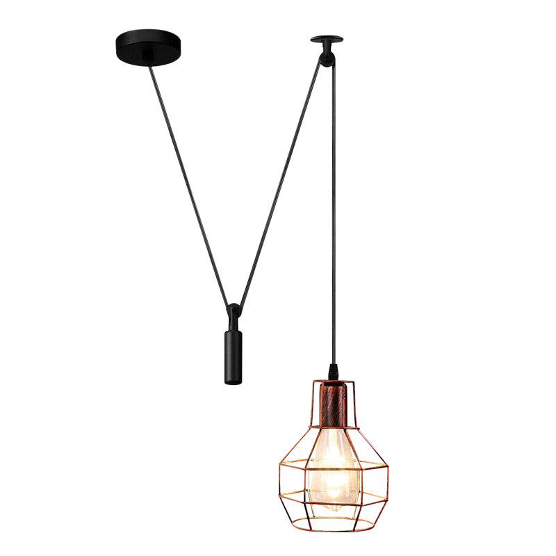 Casleton 1 - Light Single Pendant, Rustic Red, Yes